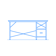 Furniture Desks Eames Desk Unit Edu Sticker Svg Vector, Free Vectors File